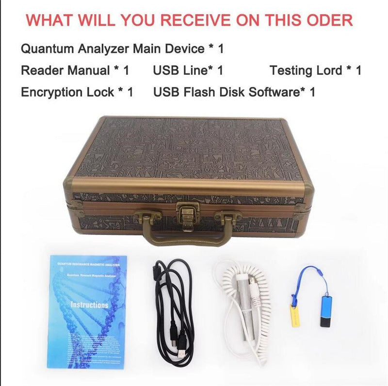 Portable with Report Quantum Resonance Magnetic Analyzer Set