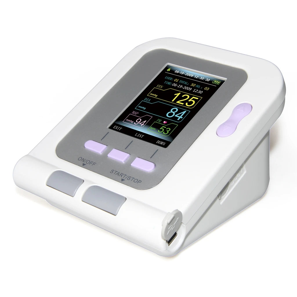 JYTOP 08A Digital Upper Arm Blood Pressure Monitor 4 BP Cuffs+Adult SP02+USB Software