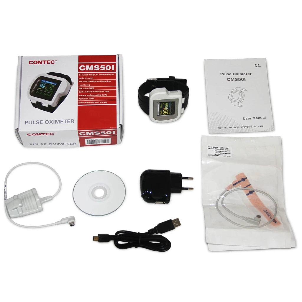 JYTOP OLED CMS50I Pulse Oximeter spo2 Pulse rate PI oxygen adult spo2 probe+software