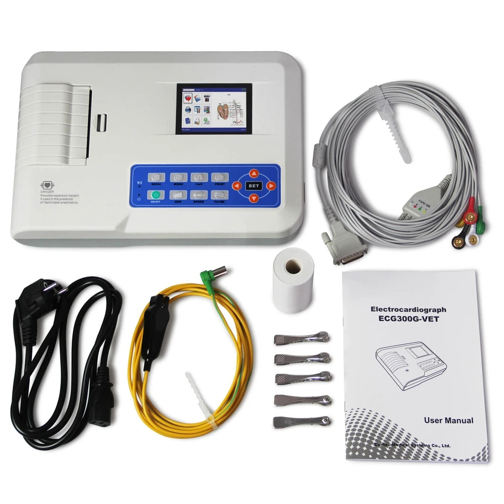 JYTOP ECG300G VET three Channel ECG Machine,Veterinary Electrocardiograph,software