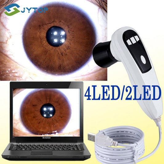 Free shipping!!! JYTOP 500 MP 4 LED /2 LED DigitaI Iriscope Iridology USB camera Iris analyzer EH660U