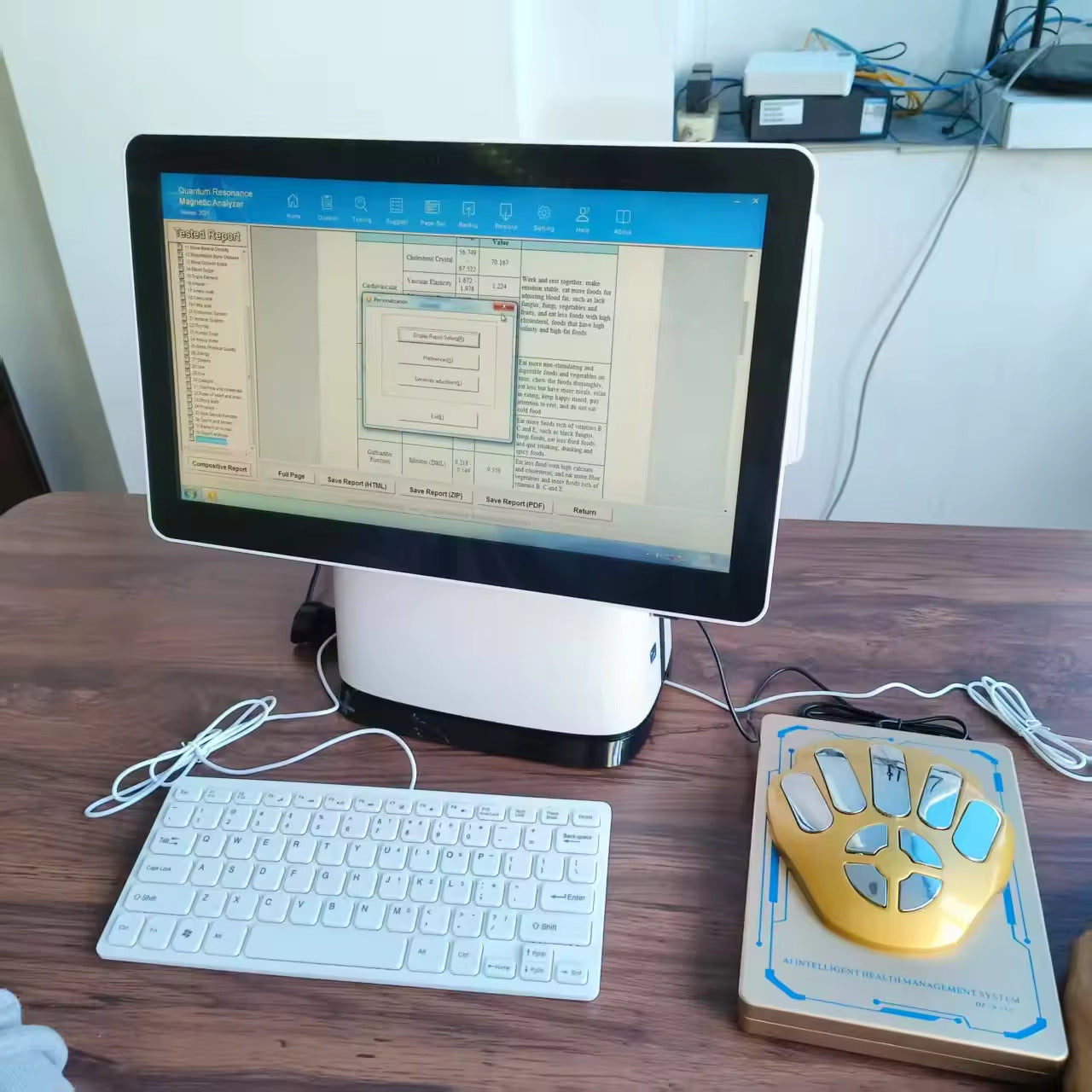 Dual-Screen Quantum Analyzer Scanner USB Desktop Rapid Healt