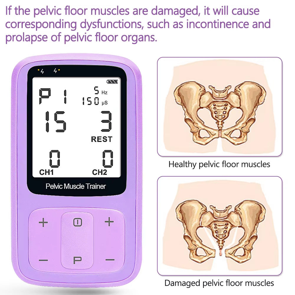 2 Channels 15 Modes Pelvic Muscle Electrical Trainer Kegel E
