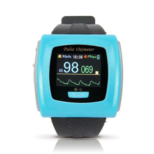 JYTOP CMS50FW Wrist Pulse Oximeter Blood Oxygen Meter SPO2 Probe Pulse Rate Hear Rate Alarm 24 Hours Record+Software