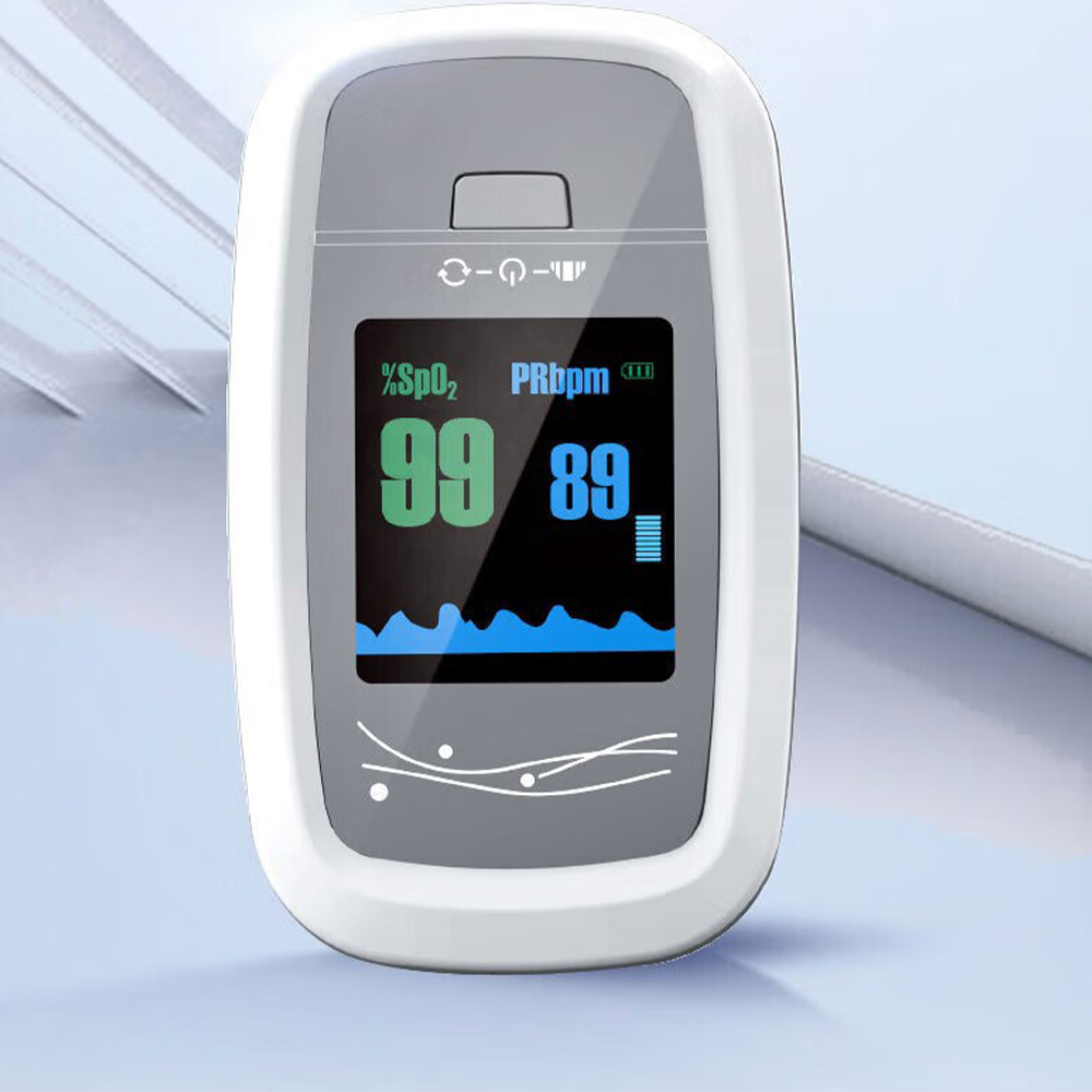 JYTOP Digital Pulse Oximeter One Button Operation Built-In Battery CE Certified Large OLED Display Easy for Daily Health Monitoring
