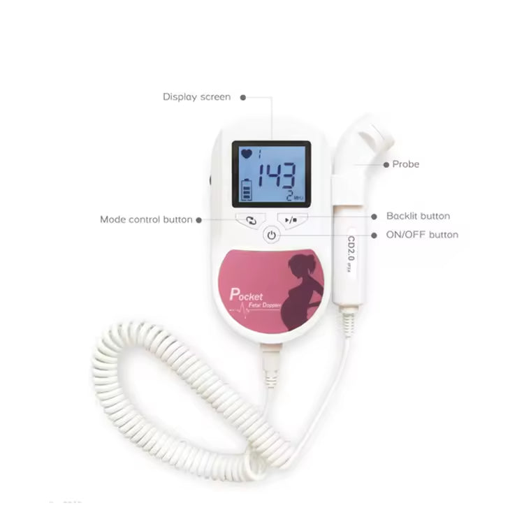 JYTOP BABY SOUND High Quality Cheap Portable Fetal Doppler for Pregnant Women