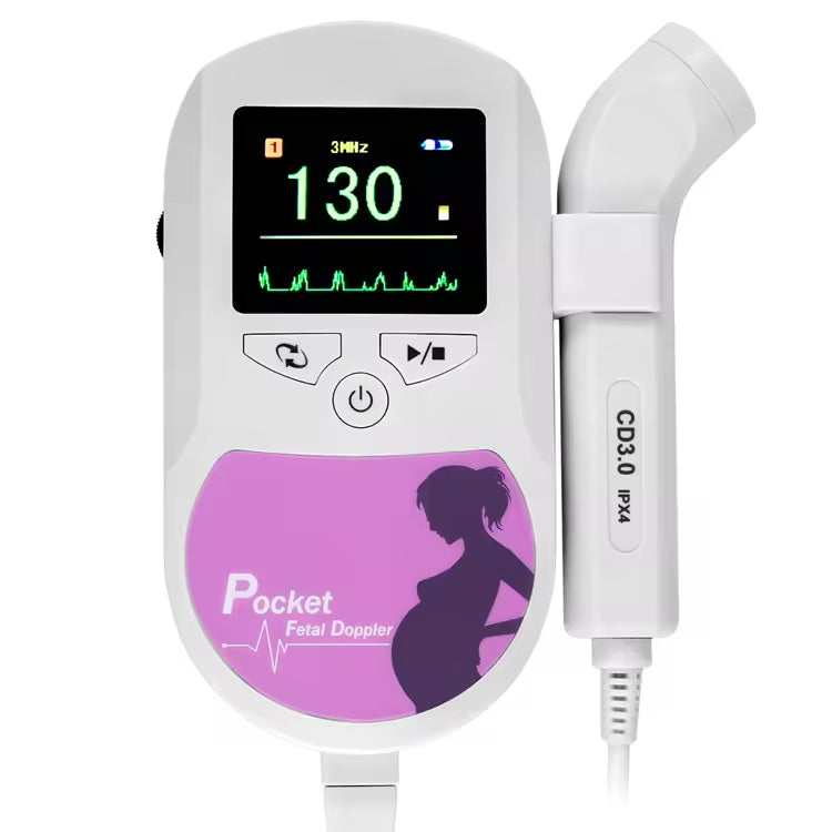 JYTOP Professional Pocket Fetus Fetal Doppler Fetal Heart Rate BABY SOUND C1