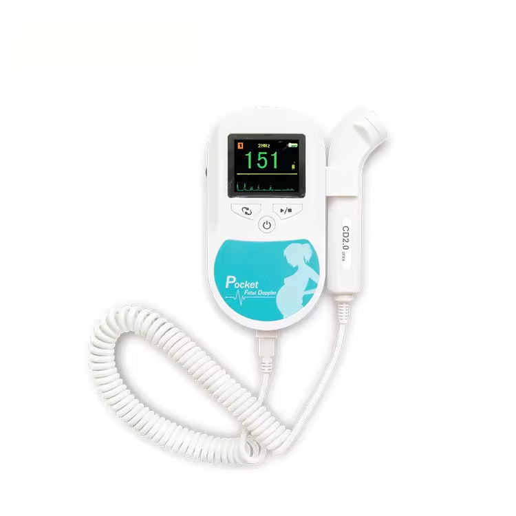 JYTOP Professional Pocket Fetus Fetal Doppler Fetal Heart Rate BABY SOUND C1