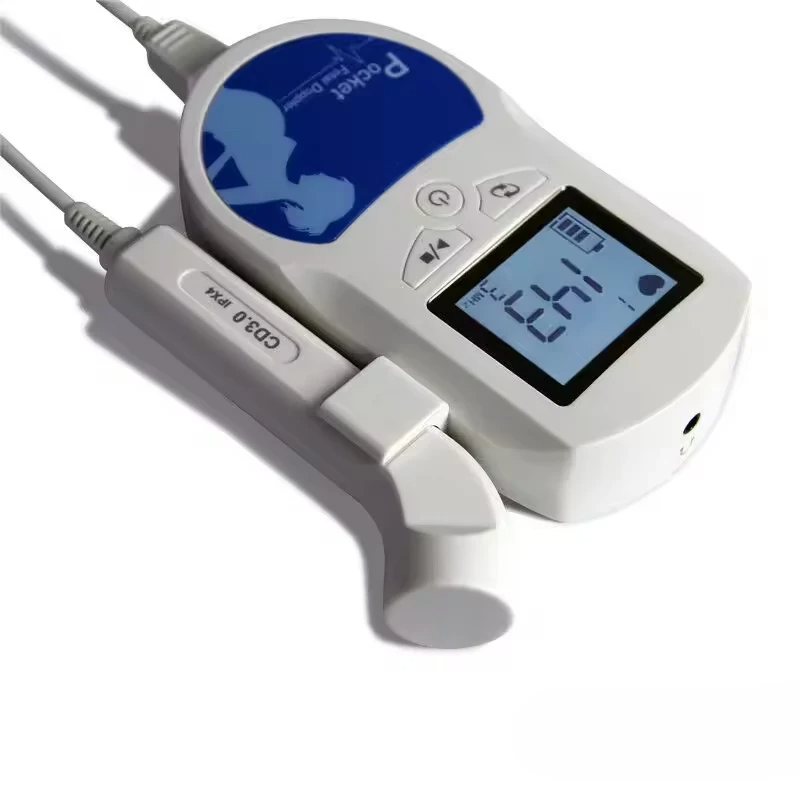 JYTOP Baby Sound C LCD Pocket Fetal Doppler 3Mhz Probe Blue Handheld Pregnant Heart Rate Monitor FHR Baby Monitor Free Gel