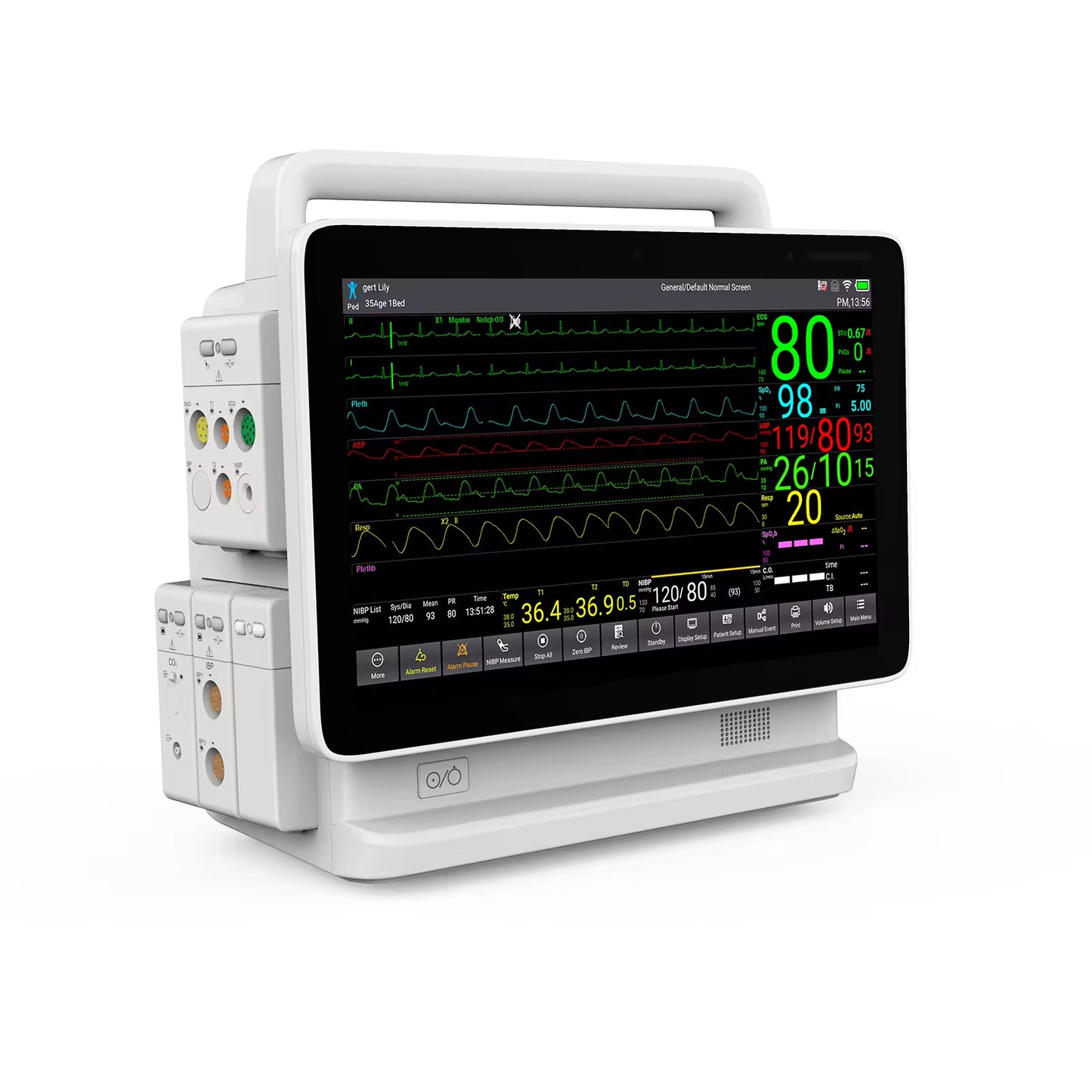 JYTOP TS13 New Design Hospital ICU Patient Monitor HD Display