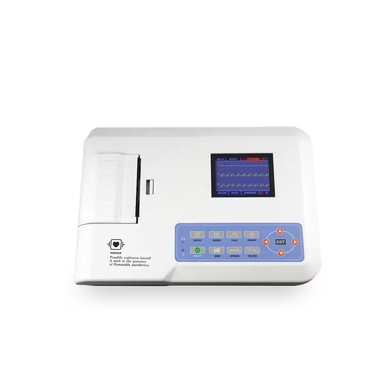 JYTOP ECG300GT Touch Screen 3 Channel 12 Lead ECG Machine Electrocardiogram Ecg Waveform