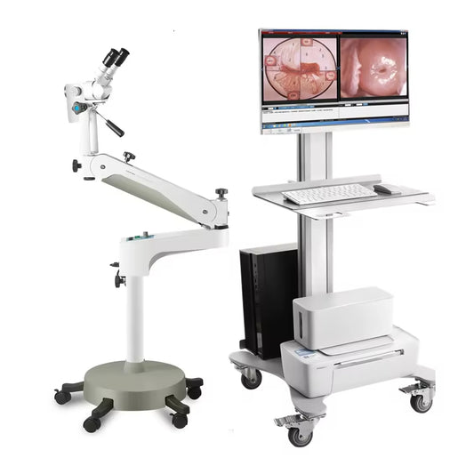 JYTOP KN-2200B Full HD Green Filter Binocular Microscope Video Optical Colposcope for Gynecology Colposcopy