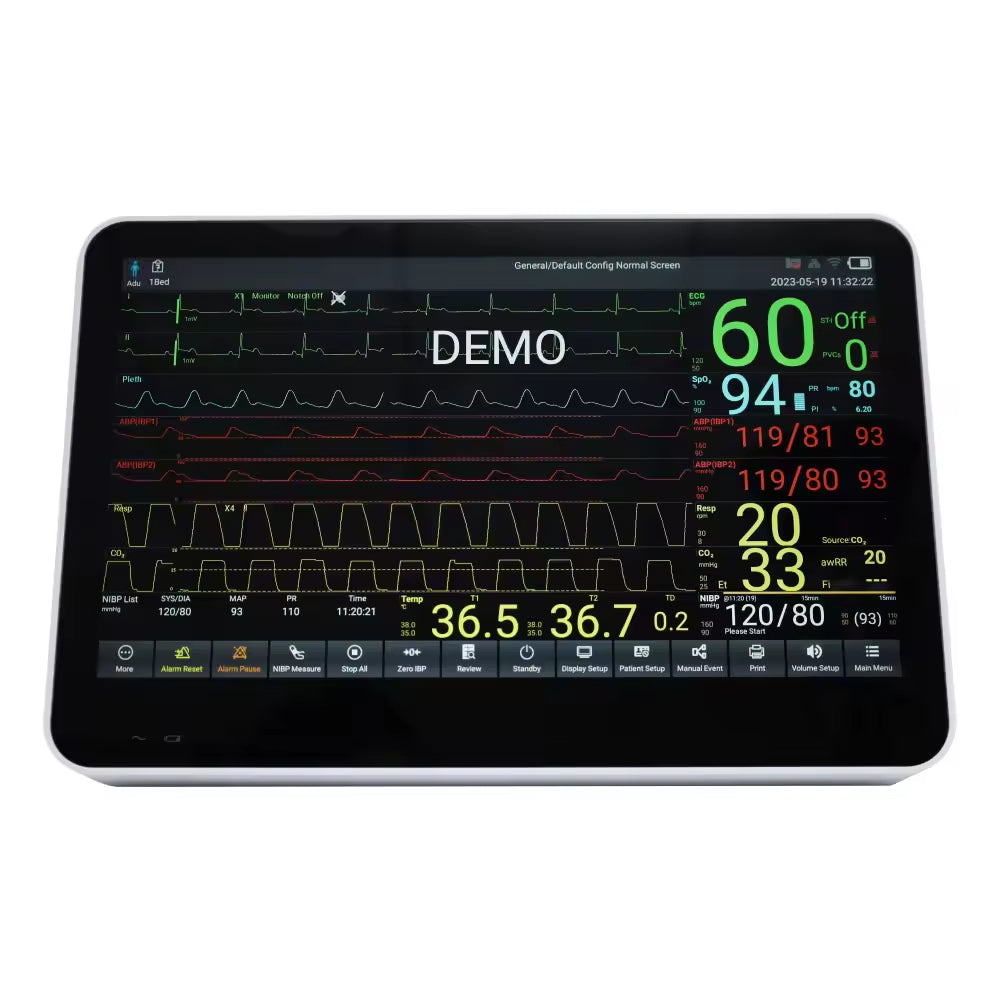 JYTOP CMS8500 Multiparameter Portable Vital Sign Monitor Cardioc Patient Monitor