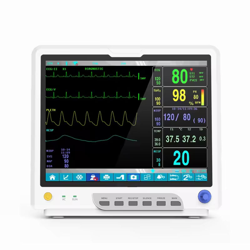 JYTOP CMS9200PLUS Touch Screen 15 Inch Multipara Patient Monitor