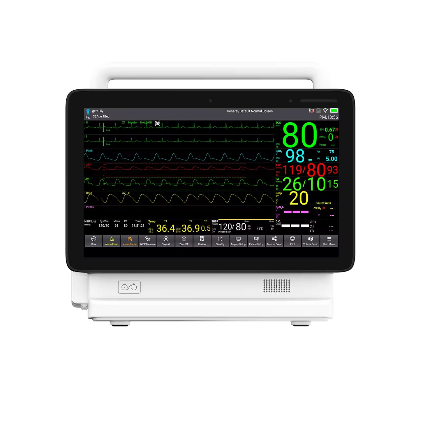 JYTOP TS13 New Design Hospital ICU Patient Monitor HD Display