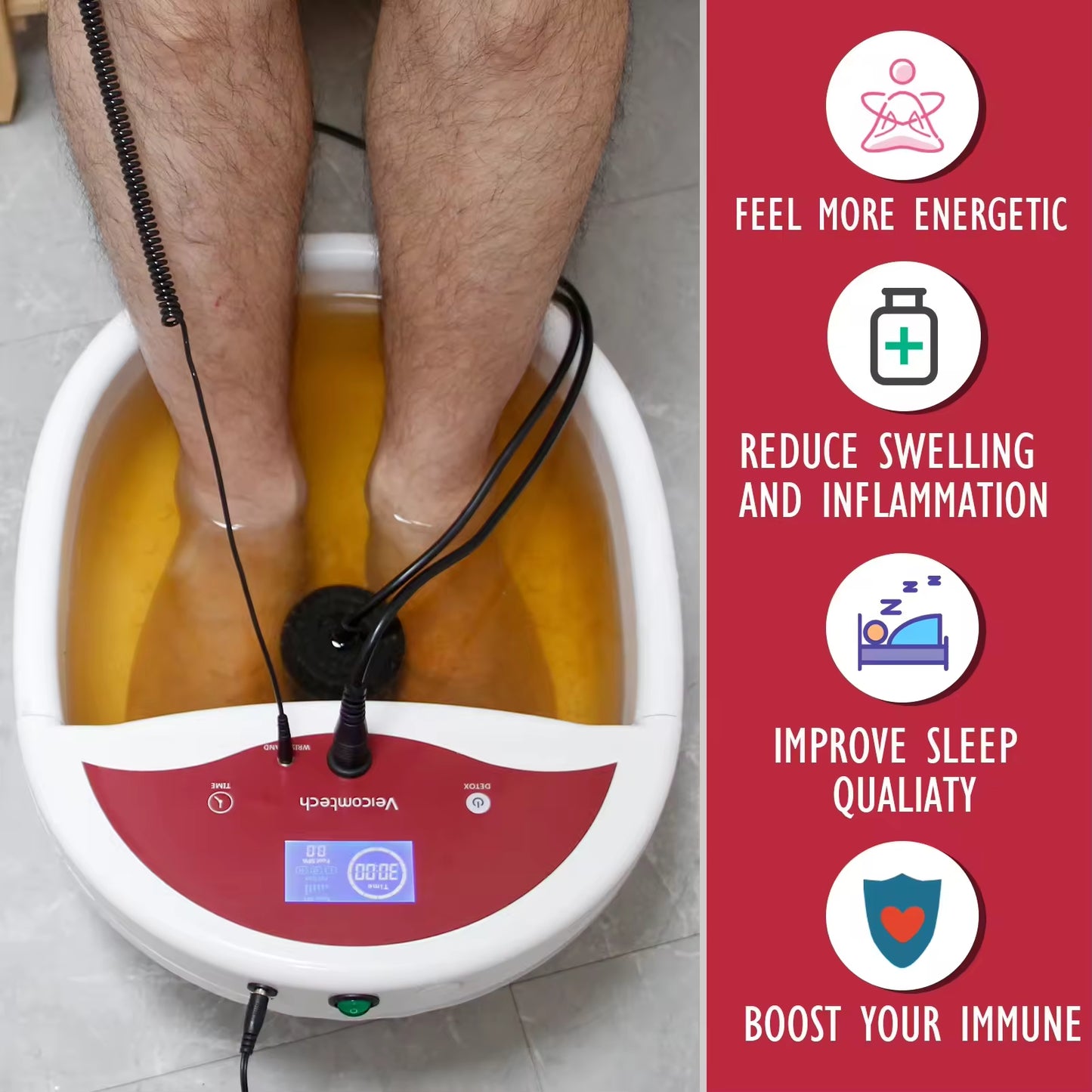 JYTOP CE Certificate Foot Detox Ionic Machine Detox Foot Bath With Infrared Waist Belt