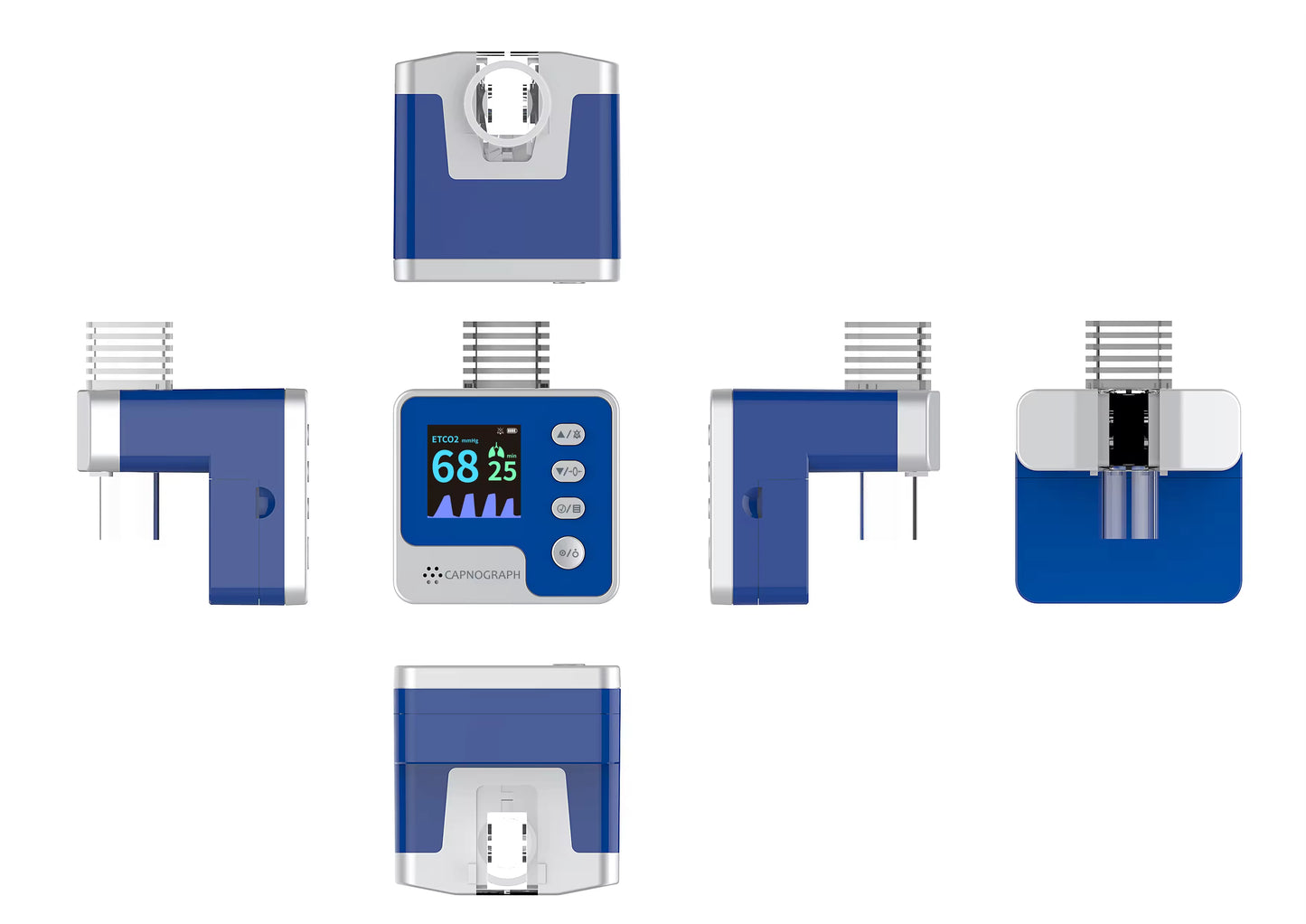 JYTOP CA10M Sidestream Capnograph EtCO2 Monitor RESP SpO2 PR CO2 Patient Monitor Alarm