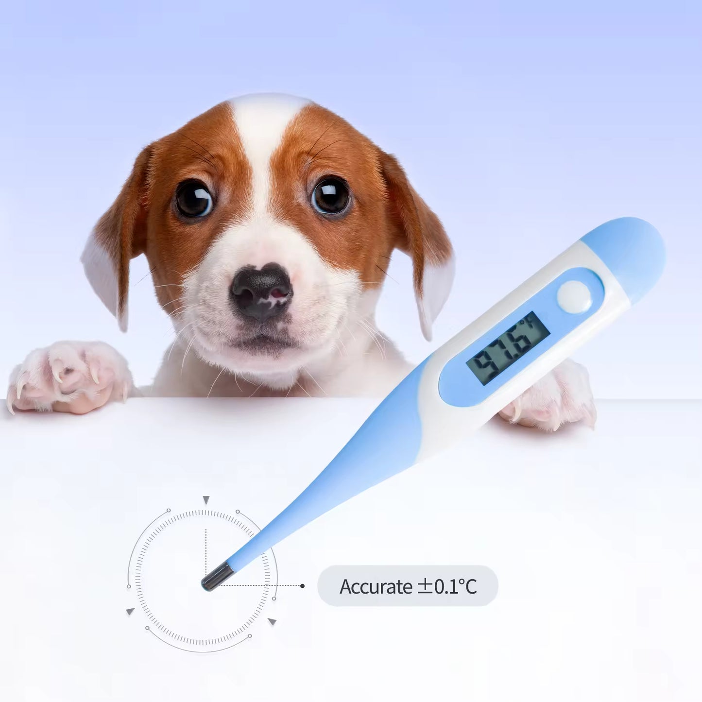Portable Veterinary Digital Electronic Temperature VET Machine Silicone Soft Tip Pets Dogs Cats Family Use T15S