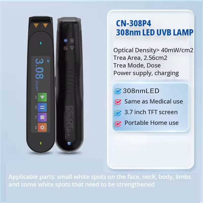 JYTOP CN-308P4 Hot Selling Handheld LED Uvb Phototherapy 311nm 308 Narrow Band Uvb Lamps for Psoriasis Vitiligo