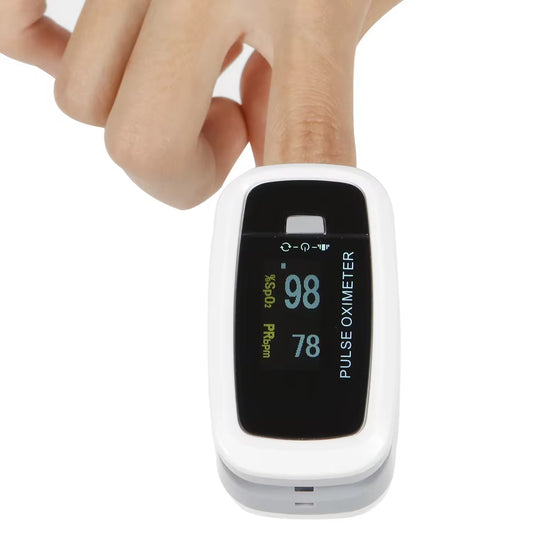 JYTOP CMS50D1 White Screen Finger Pulse Oximeter Blood Oxygen Monitor Oxymetre