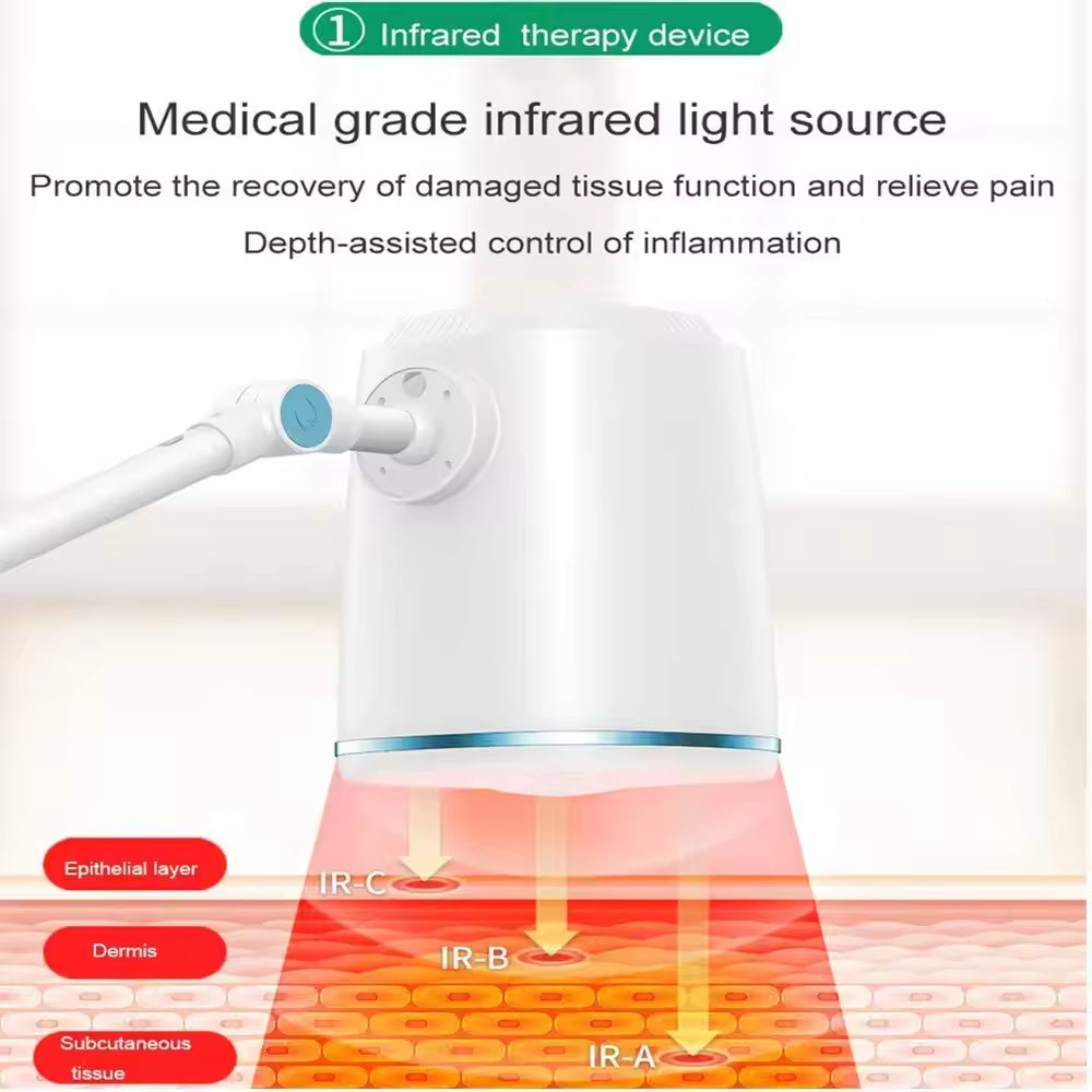 JYTOP 150W Desktop Infrared Lamp for Pain Relief Medical Therapy Equipment with 0.6m-2.5m Wavelength and 1-99 Min Timer