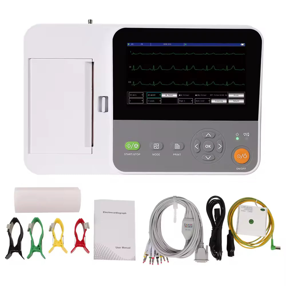 JYTOP E6 Ecg Smart Thermal Paper Ecg Portable Ekg Machine 12 Lead