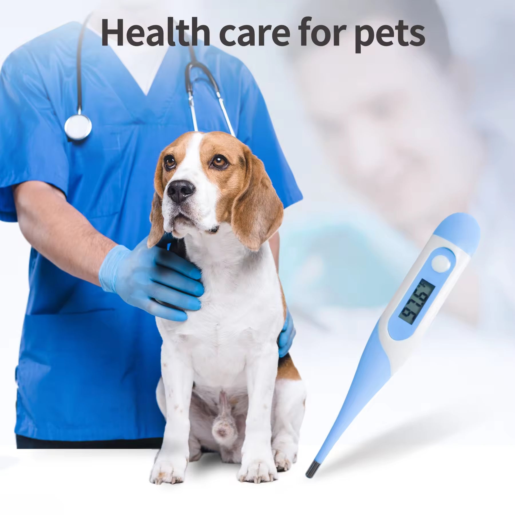 Portable Veterinary Digital Electronic Temperature VET Machine Silicon ...