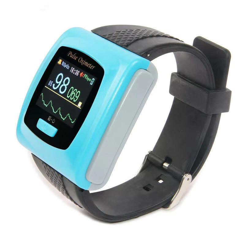 JYTOP CMS50FW Wrist Pulse Oximeter Blood Oxygen Meter SPO2 Probe Pulse Rate Hear Rate Alarm 24 Hours Record+Software