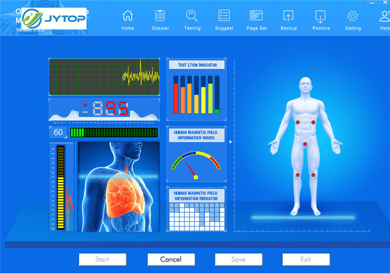 JYtop 2019 New 52 Reports Quantum Magnetic Resonance Analyzer without handle sensor