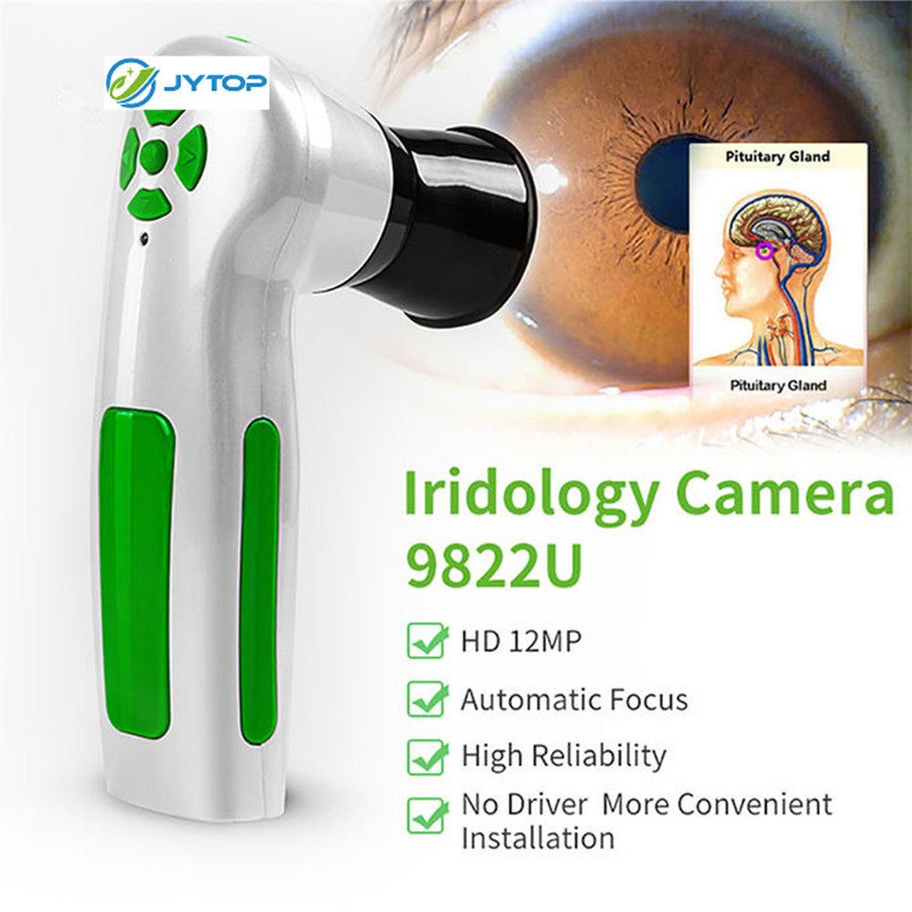 JYTOP 12 MP USB Iriscope Diagnostic Eye Camera HD 30x Iris Lens CCD Analysis Software