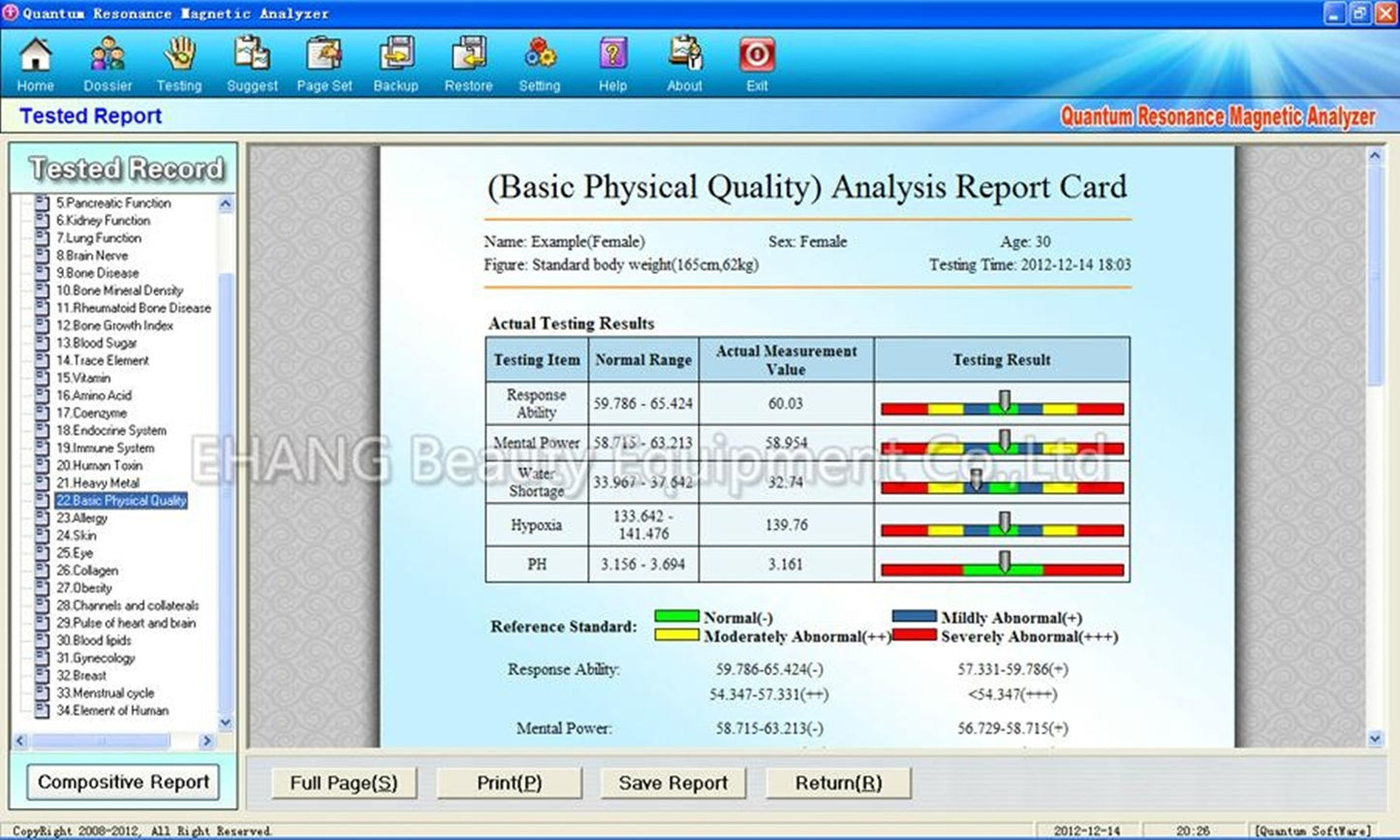 JYtop Quantum Magnetic Resonance Analyzer With English And Spanish version software