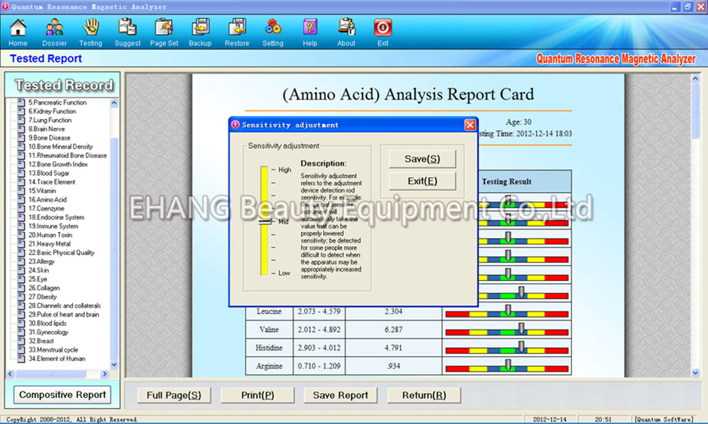 JYtop Quantum Magnetic Resonance Analyzer With English And Spanish version software