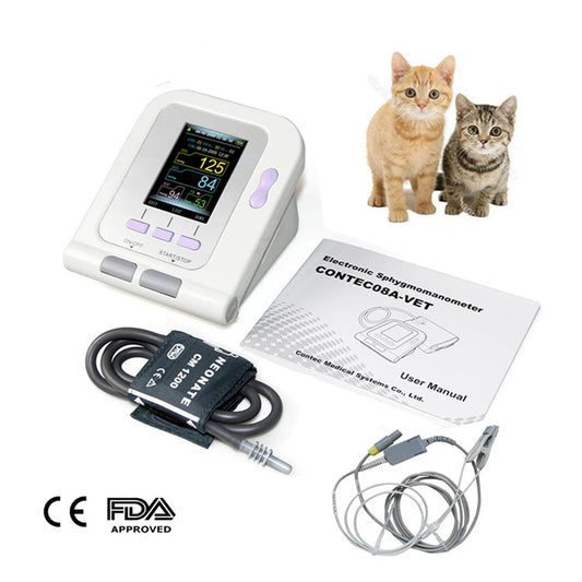 JYTOP CONTEC08A Digital Veterinary Blood Pressure Monitor NIBP + SP02, PC Software, Dog/Cat