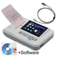 JYTOP ECG600G Digital 6 Channel ECG EKG Machine Portable Electrocardiograph USB Touch screen Software