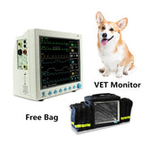 JYTOP CMS8000VET Veterinary Patient Monitor Vital Signs 6 parameter +Free bag
