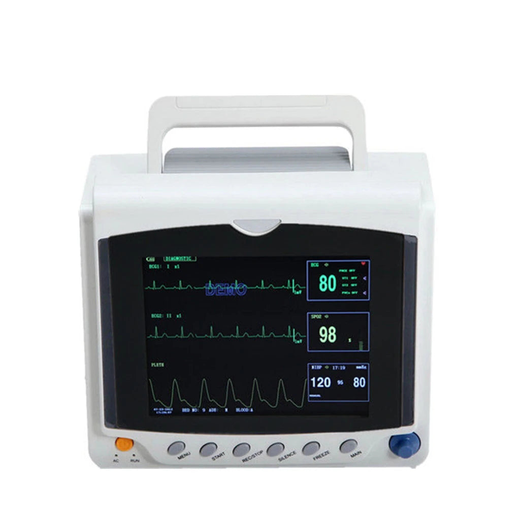 JYTOP CMS6000C Portable Patient Monitor Vital Signs 6 parameters NIBP SPO2 Pulse Rate ECG TEMP RESP