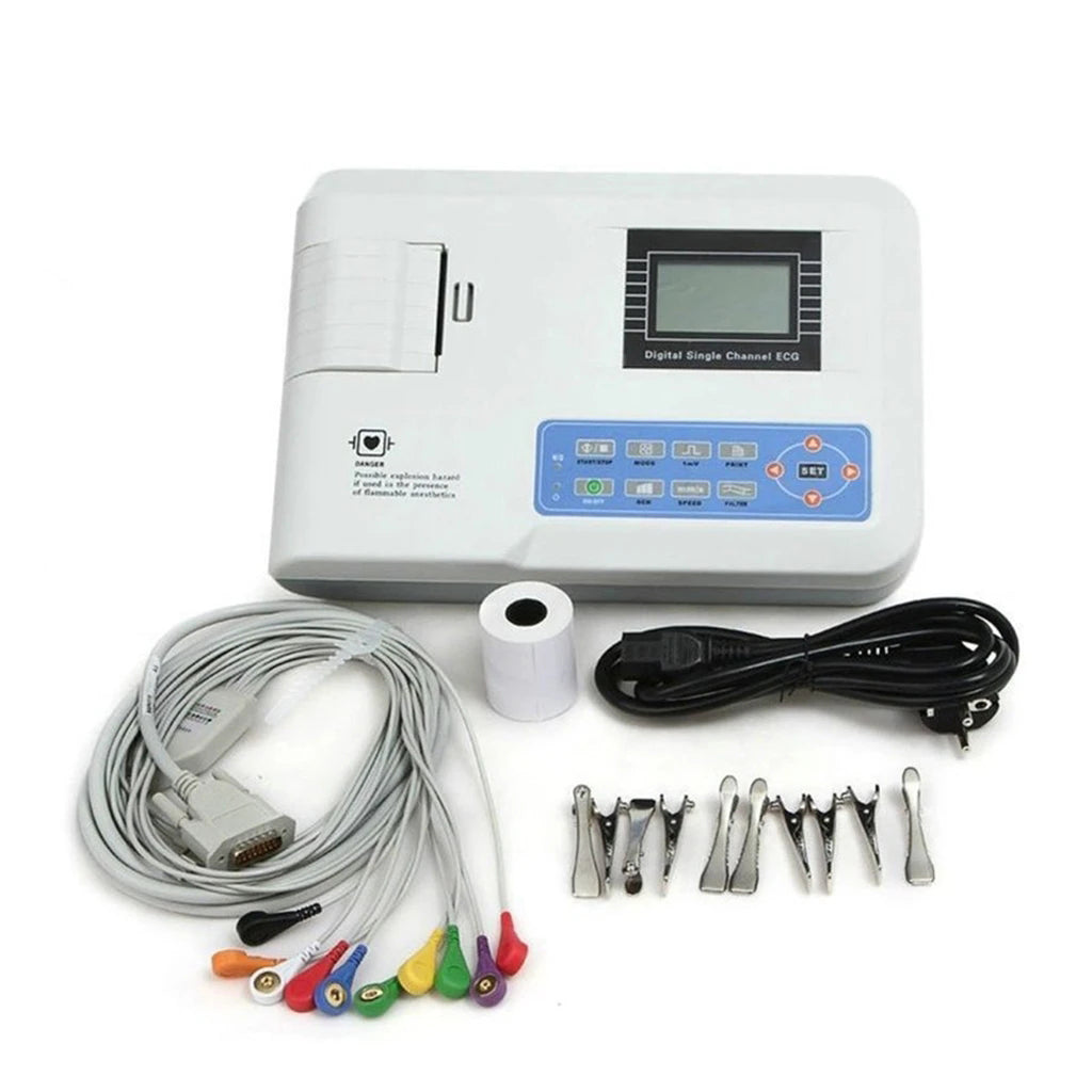 JYTOP Veterinary One Channel 12 Leads Portable ECG EKG Machine ECG100G VET,Printer