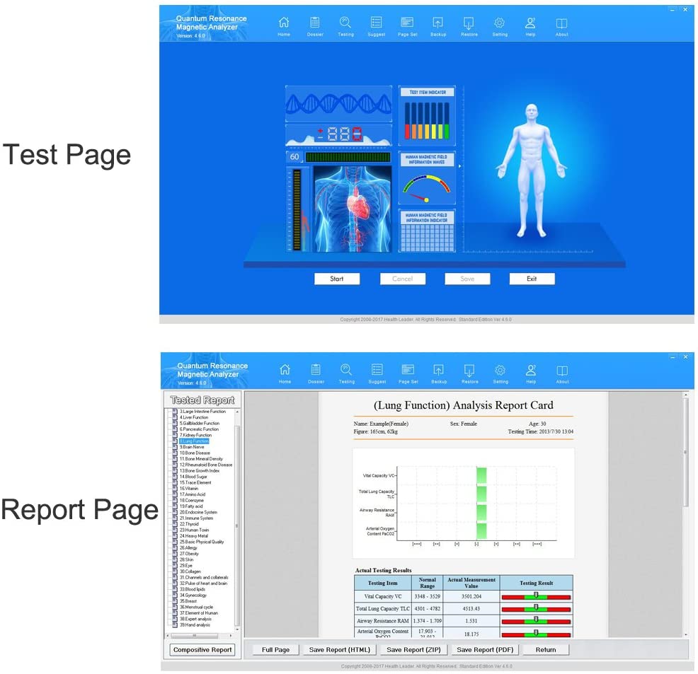 JYTOP 2022 New Blue 52 Comparative Reports 6-core Quantum Resonance Magnetic Analyzer