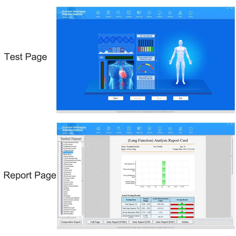 JYtop 2019 Quantum Magnetic Resonance Body Analyzer with 9th Generation Version