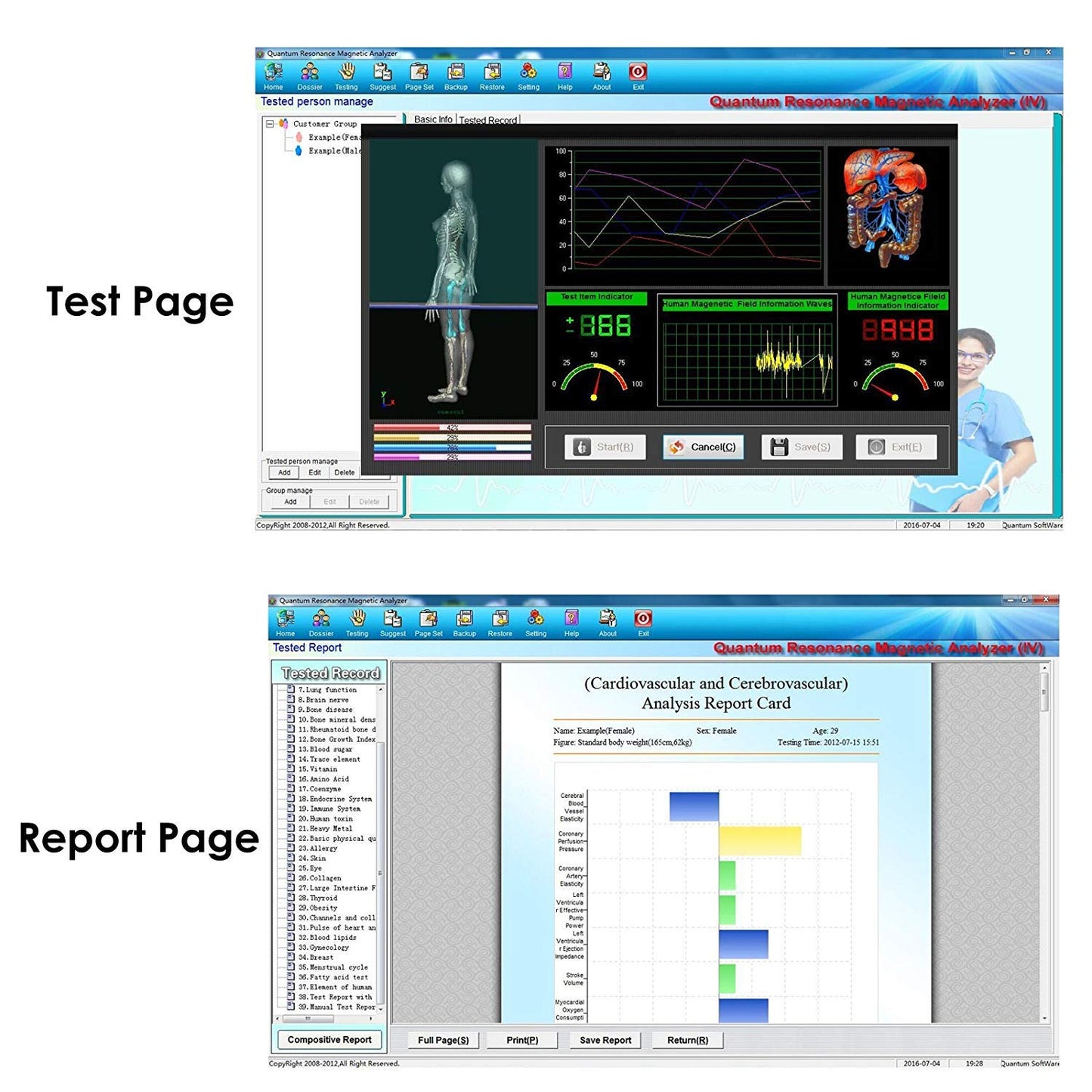 JYTOP 4TH Generation Quantum Magnetic Resonance Body Analyzer QRMA