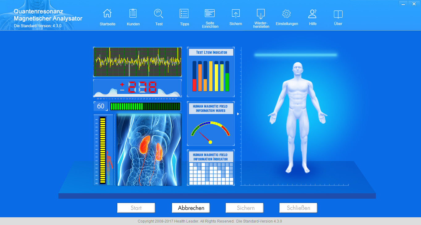 JYtop 6TH Quantum therapy Healthy Body Analyzer Magnetic Resonance Massage