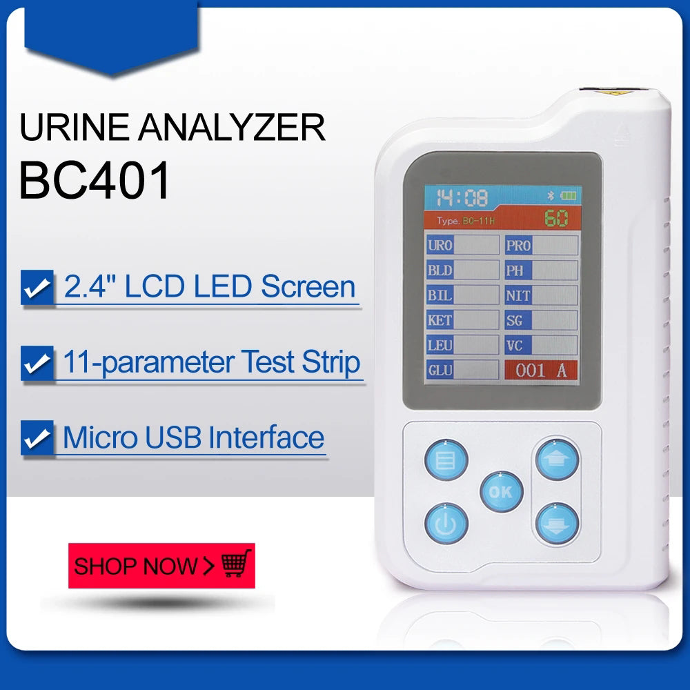 JYTOP BC401 Handheld Urine Analyzer 11-parameter 100pcs test Strip