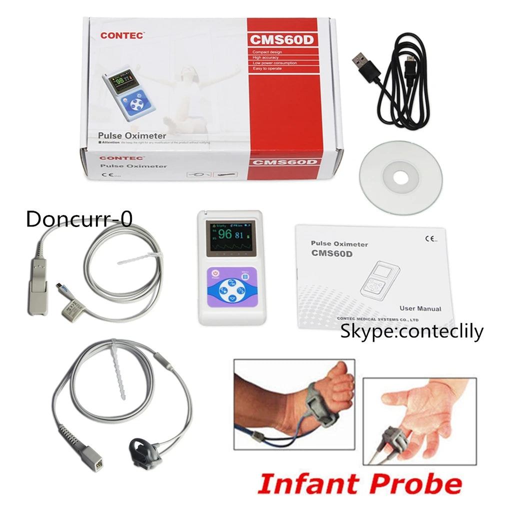 JYTOP CE&FDA CMS60D Neonatal Infant pediatric Kids Born Pulse Oximeter Spo2 Monitor