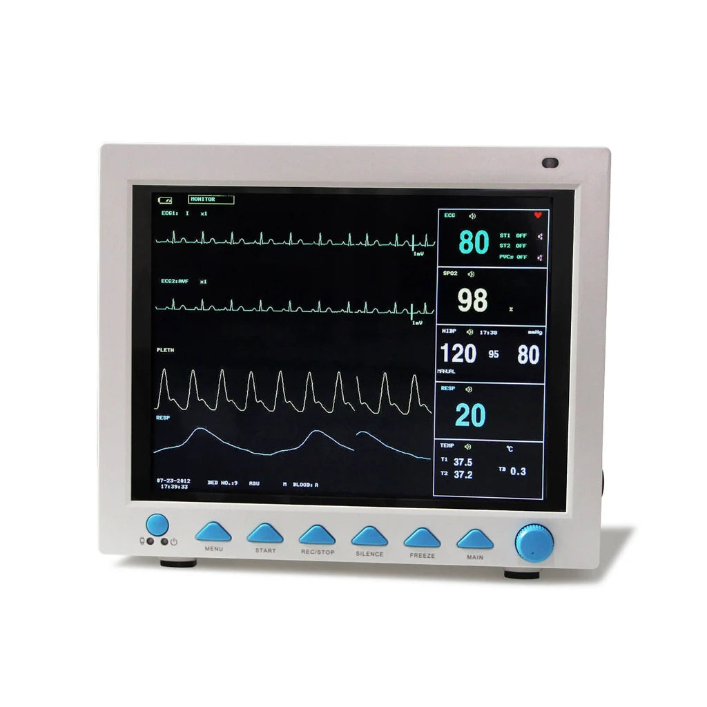 JYTOP CMS8000 With Capnograph CO2 Patient Monitor ETCO2 Vital Signs 7 Parameters