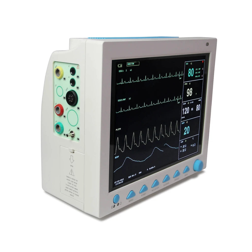 JYTOP CMS8000 ICU Patient Monitor 6 parameters +Rolling Stand Trolley Cart