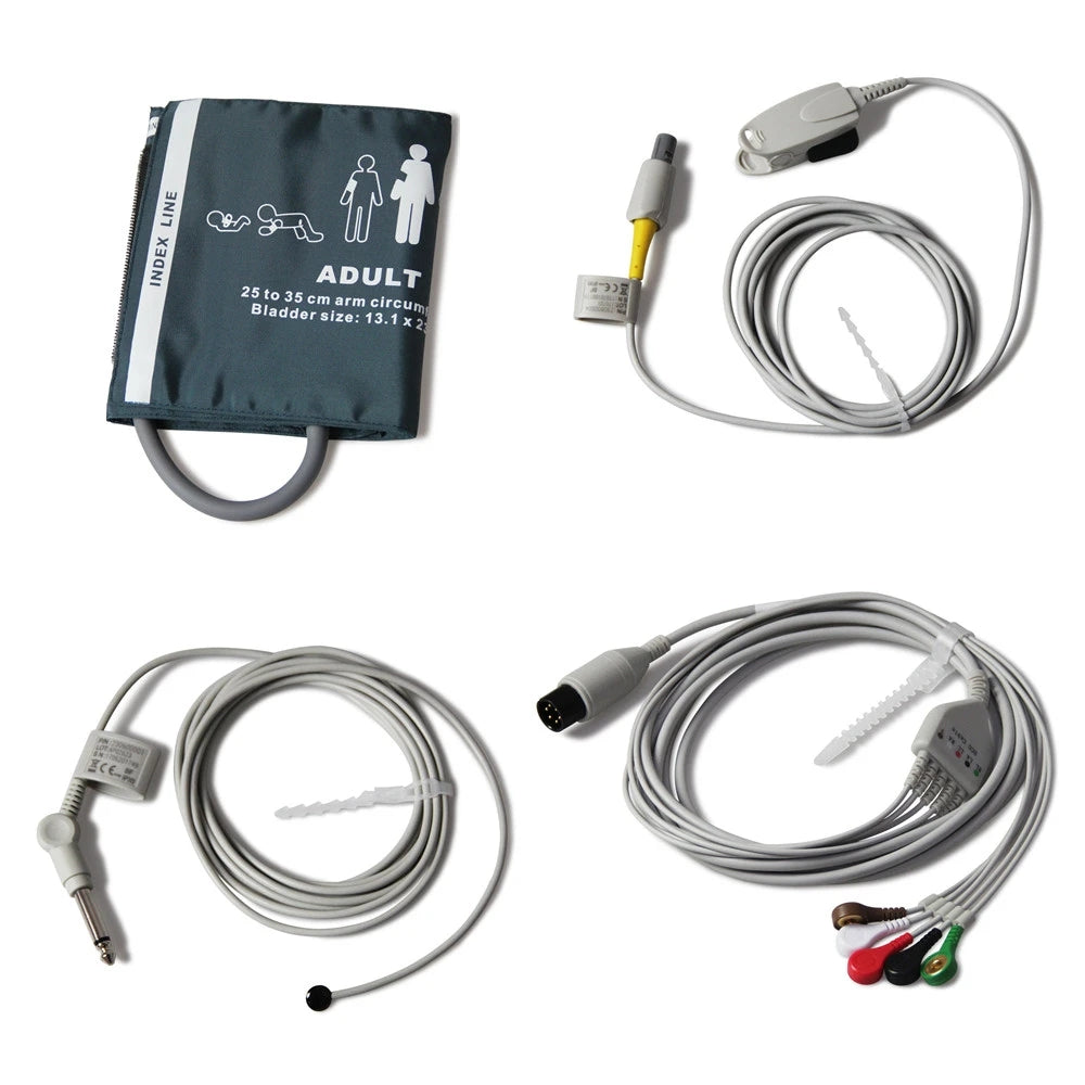 JYTOP CMS8000 ICU CCU Vital Sign Patient Monitor 7 Parameters Free ETCO2 +Free Printer