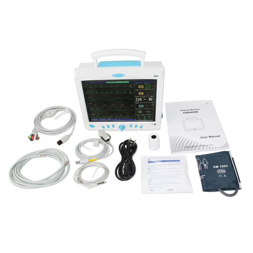 JYTOP CMS9000 Capnograph CO2 monitor Vital Signs ICU/CCU Patient Monitor 2-IBP+Printer