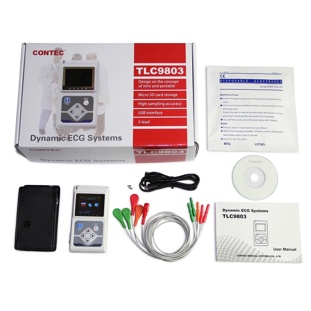 JYTOP TLC9803 Dynamic ECG Systems Digital 3-lead 24-hour Analyzer Recorder System