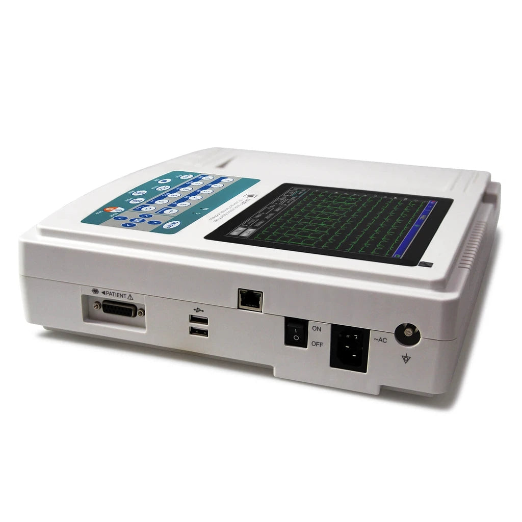 JYTOP ECG1200G Digital 12 channel/lead EKG+PC Sync software, Electrocardiograph Touch Screen