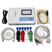 JYTOP Touch Screen Portable ECG/EKG machine 12-Leads 3 Channel+Printer ECG300GT